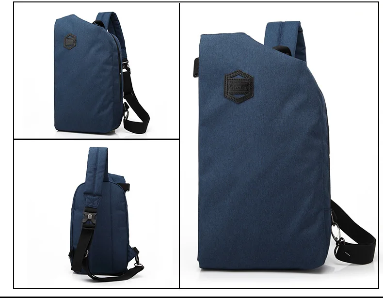 Повседневная нагрудная сумка унисекс из полиэстера на молнии модная наплечная