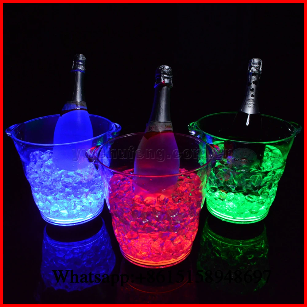 Бесплатная доставка! 5л LED растущее ведро для льда шампанского ночного бара паба
