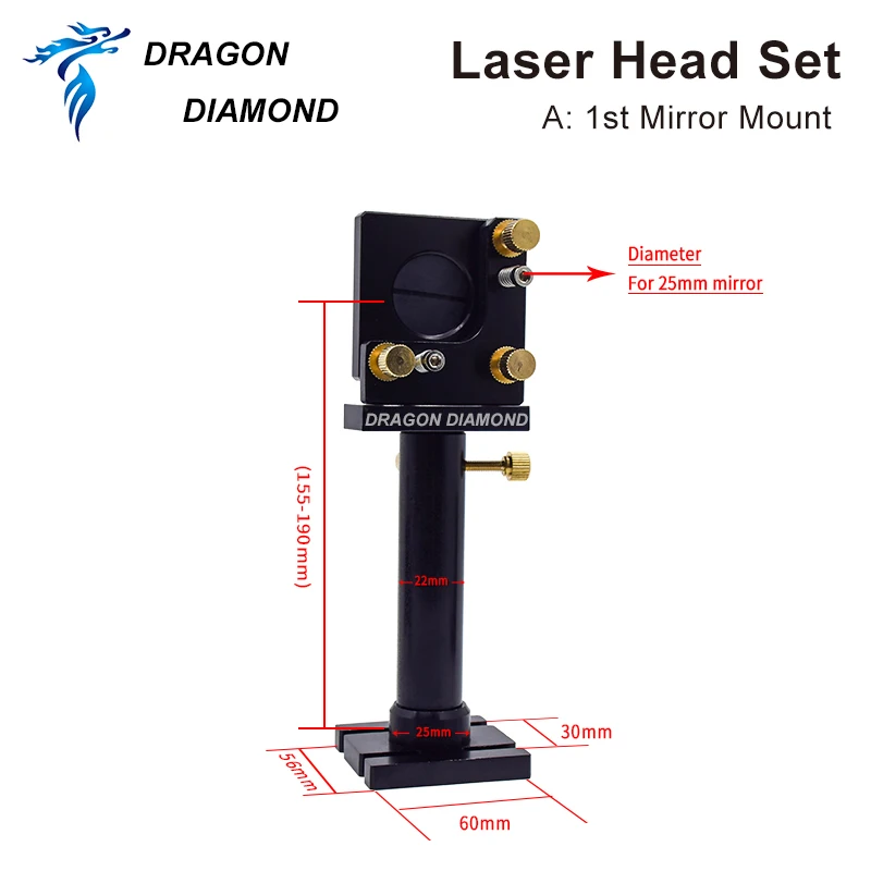 Dragon Diamond CO2 набор лазерной головки A/зеркало и Фокус объектив интегративный держатель для лазерной гравировки резки