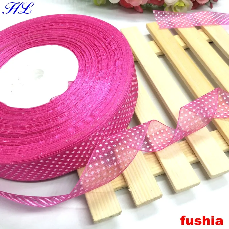 Лента из органзы 1 дюйм A855|ribbon diy|organza ribbondot organza |