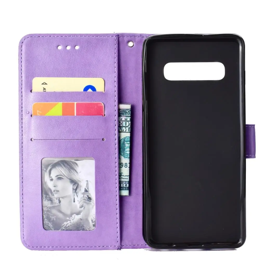 Чехол Кошелек с откидной крышкой для Samsung Galaxy S10 10 S SM G973 кожаный силиконовый чехол
