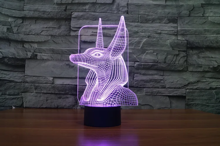 3D LED светильник s лампа животное Фараон олень USB детская игрушка детский подарок