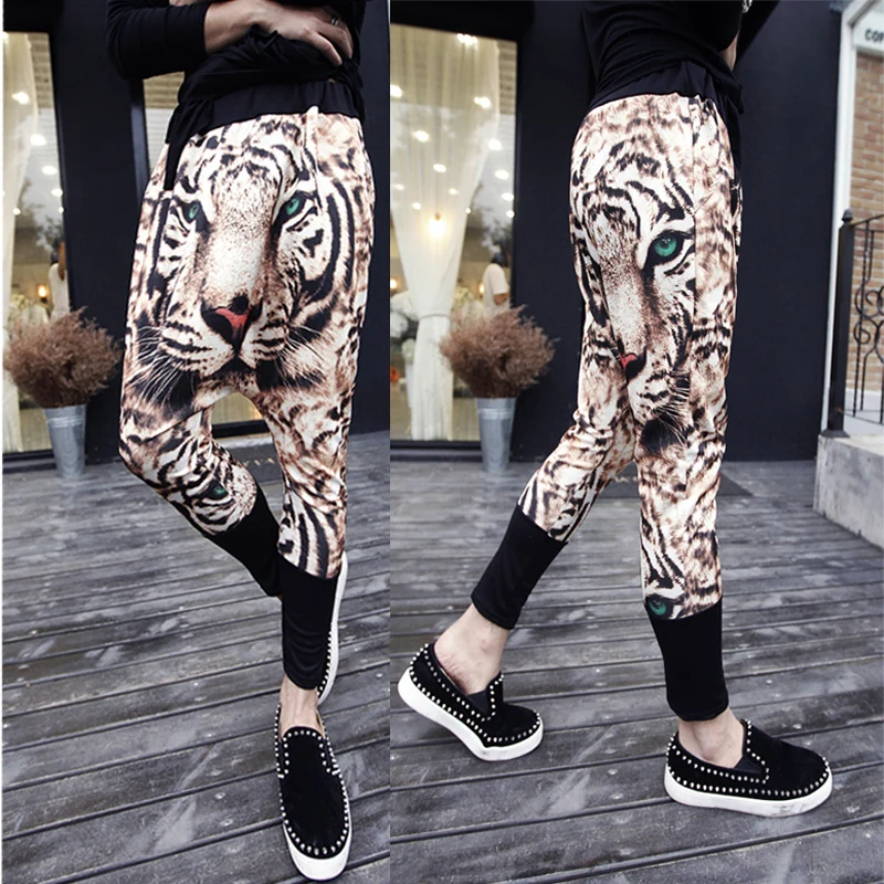 2017 летние мужские модные трендовые хип-хоп штаны эластичные штаны-шаровары с