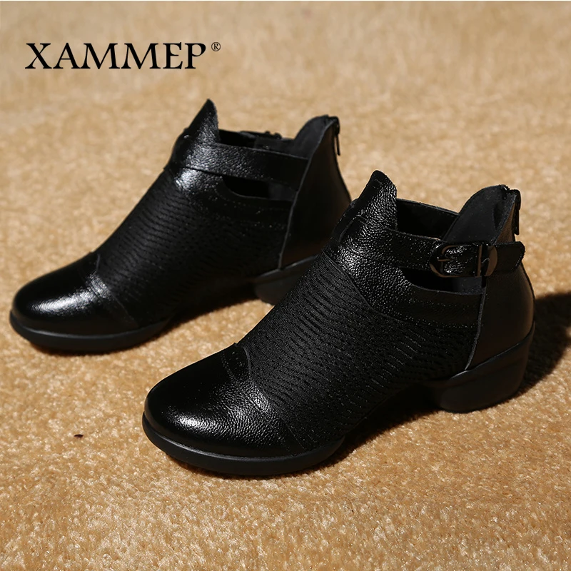 Женские танцевальные туфли Xammep натуральная кожа Современные этнические