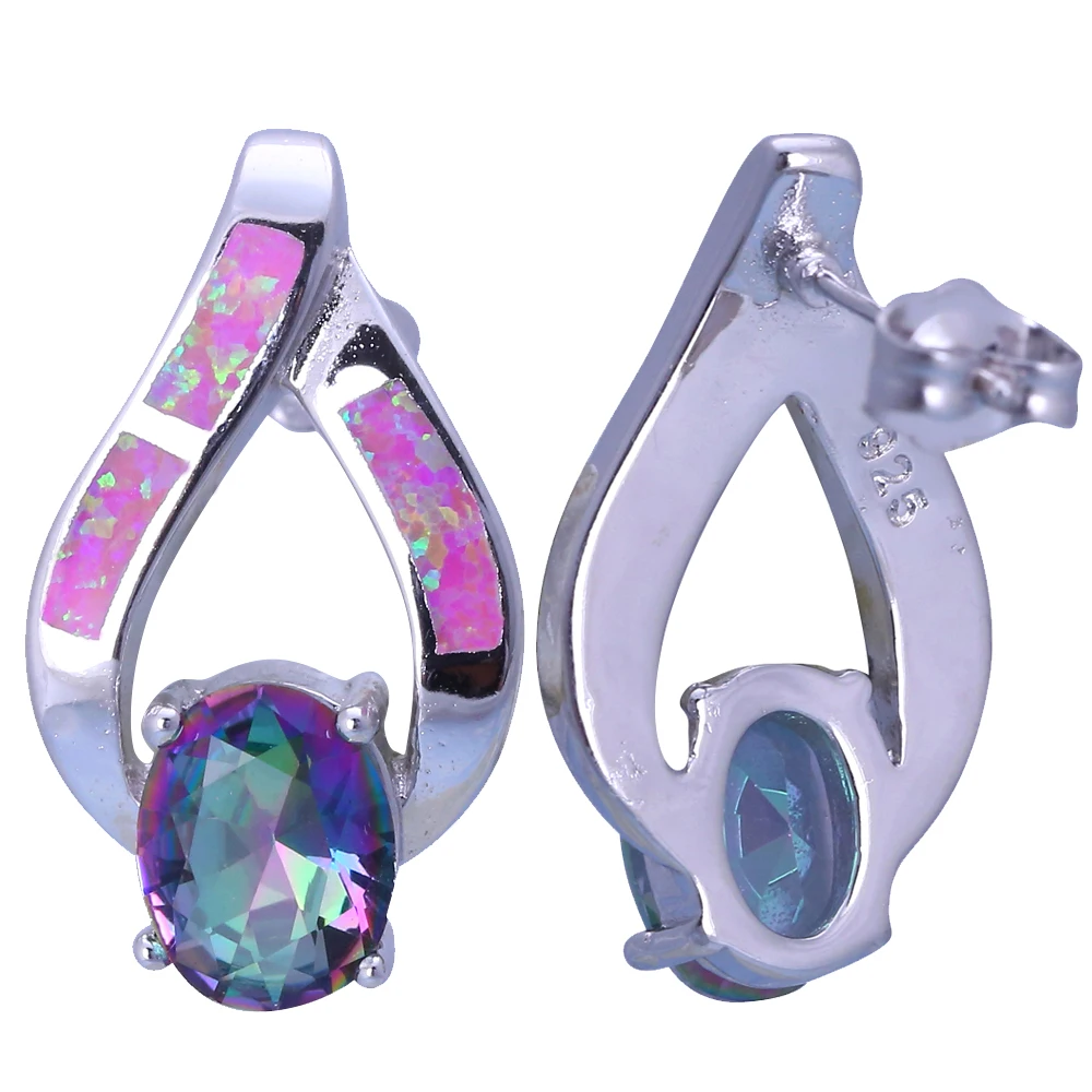 Rolilason специальное участник многоцветный Циркон Розовый огненный опал Серебро