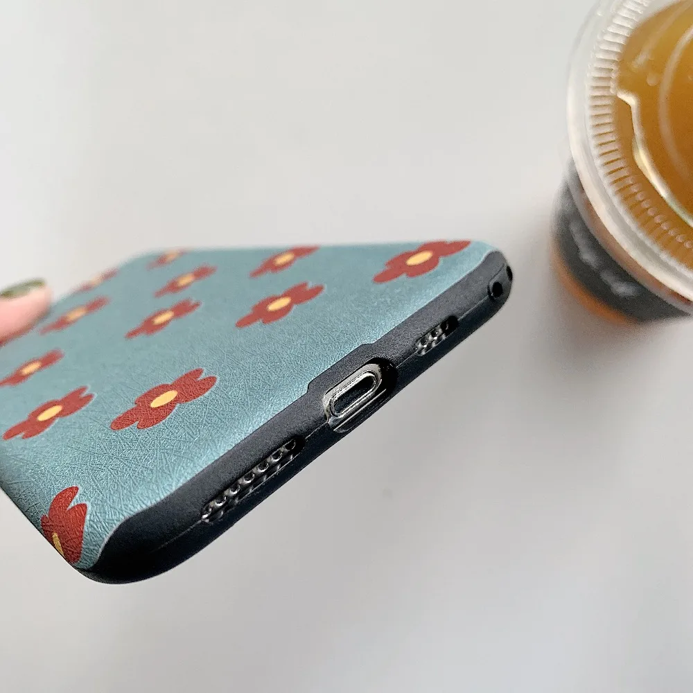 ORYKSZ Fashion Flowers Patterned Phone Case For iphone XS Max X 6 6S 7 8 Plus Cases XR Cute Silicon Soft Back Cover |
