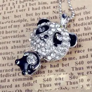 1 шт. кавайное ожерелье с подвеской в виде панды ожерелья-свитера ювелирные