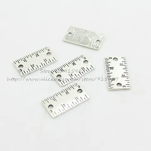 Sweet Bell 50 шт./лот 12*22 мм, двухцветная винтажная линейка дуппора из металлического сплава, шармы, соединители для ювелирных изделий для браслетов D0870