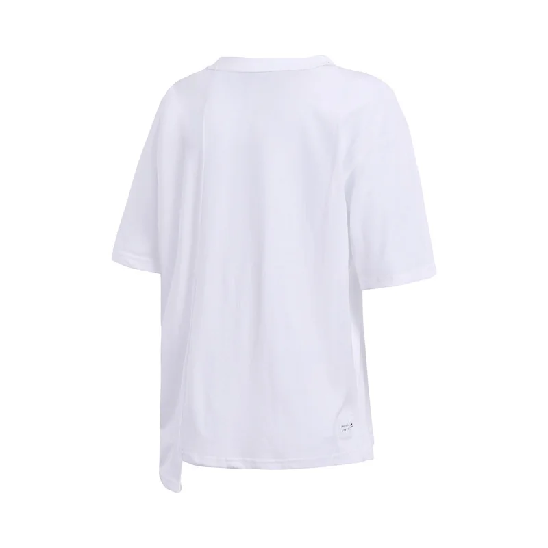 Li-Ning женские модные футболки свободного кроя, 50% хлопок, 50% модал, пэчворк, подкладка, удобные спортивные майки AHSN084 WTS1405