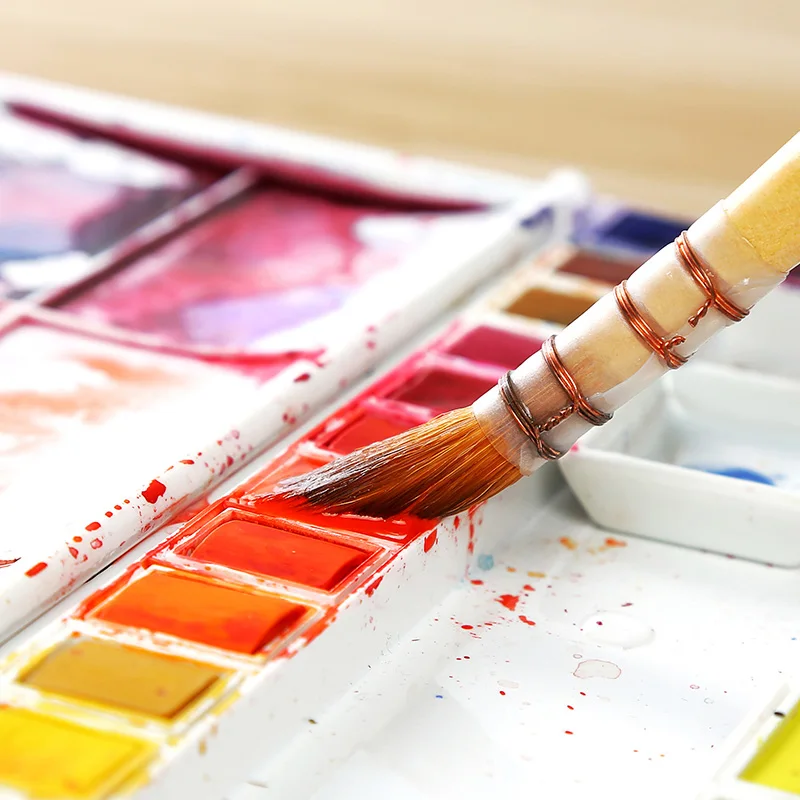 Нейлоновая кисть ART SECRET краска акварелью специальная ручка с крючком для