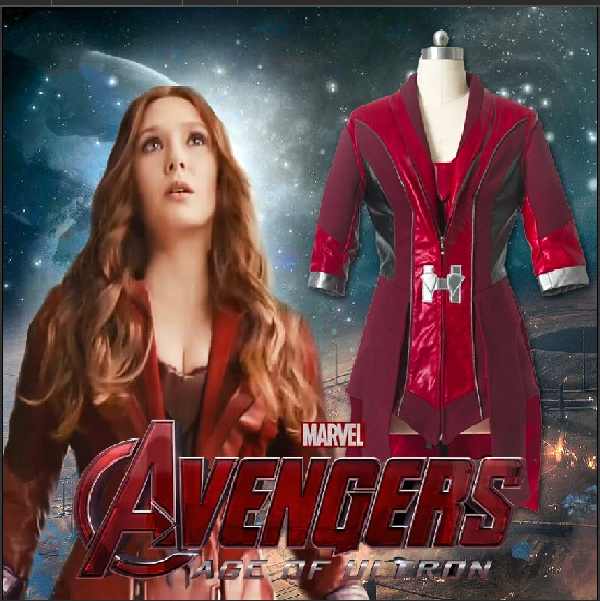 Алая ведьма косплей Мстители Возраст Ultron Ванда Maximoff костюм для взрослых женщин