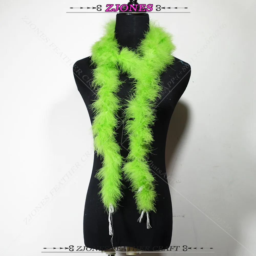 lime green 1 шт. 2 ярдов длинные натуральные боа из перьев Боа Из Перьев Марабу/шарфы для свадебного платья/юбки/ремесла украшения 25 цветов вариант шлейф - Цвет: lime green
