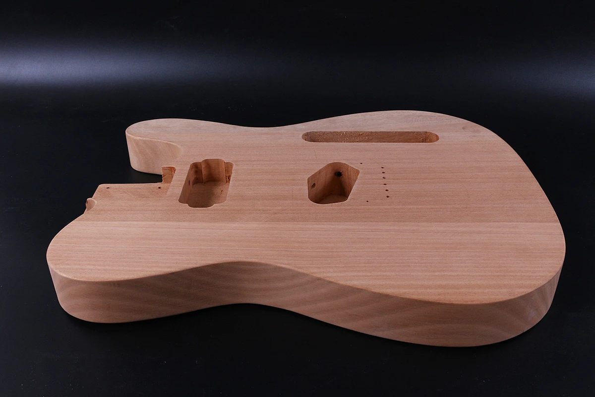 Diy Telecaster стиль электрогитара корпус из красного дерева незавершенный кленовый топ