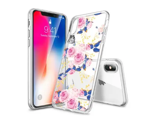 Чехол для телефона с цветочным принтом прозрачный ТПУ чехол рисунком iPhone 5 5s X XS XR