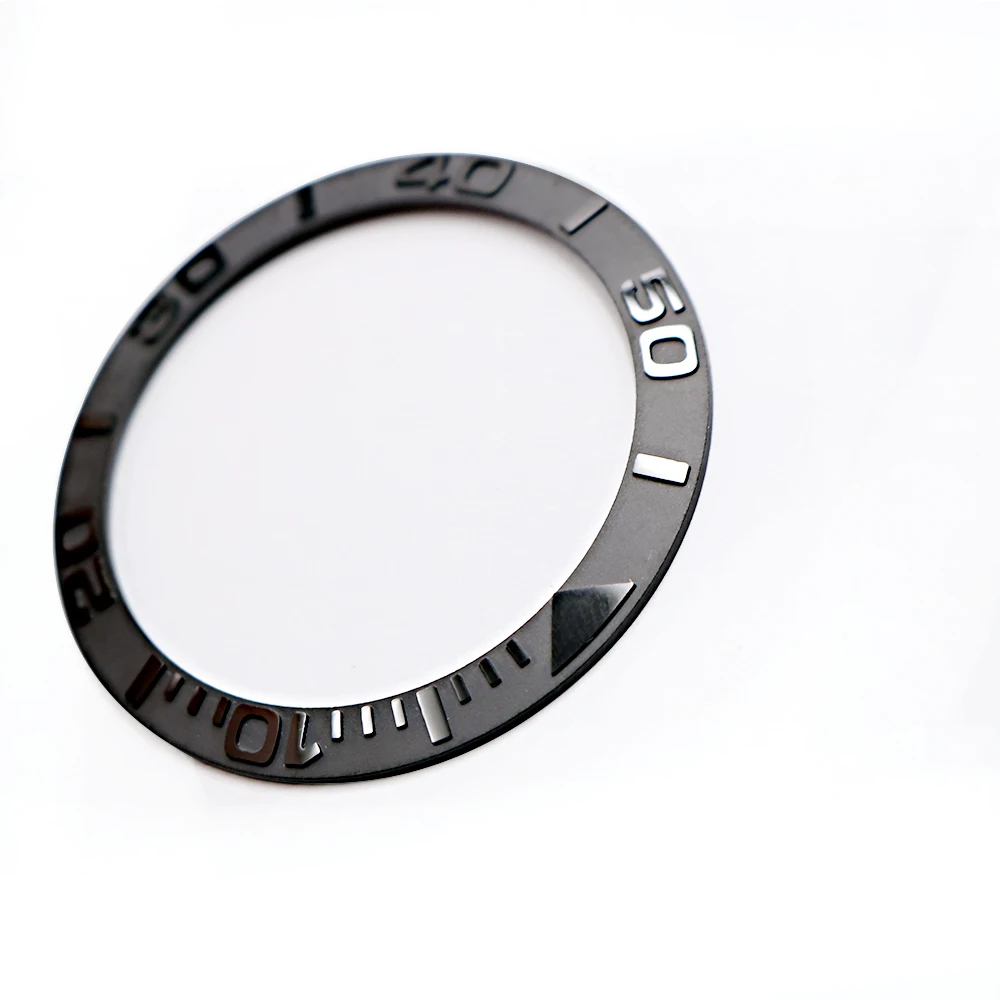 CARLYWET Wholesale New Popular Replacement Gray/Black Watch Pure Ceramic Bezel Insert For 38mm 116655 YACHTMASTER OYSTERFLEX | Наручные