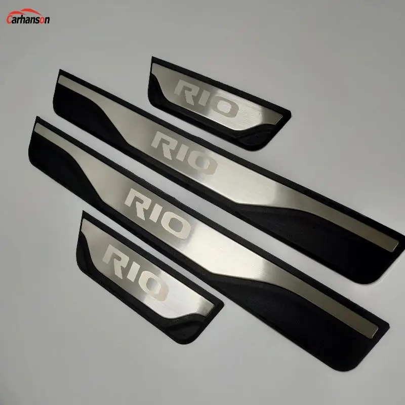 Аксессуары для автомобиля для Kia Rio K2, Накладка на порог из нержавеющей стали, защитная накладка, 2010 2013,,,, стикер для автомобиля