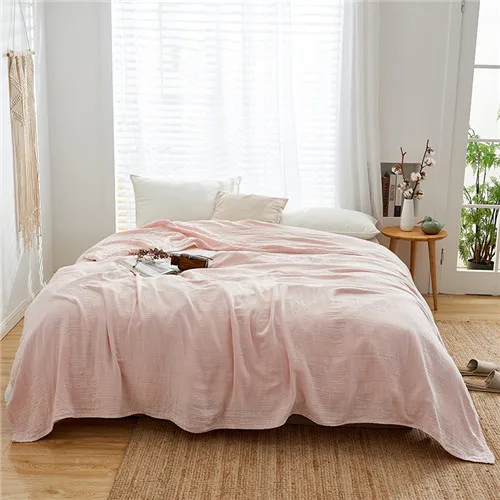 pink blanket Летнее одеяло от комаров, 35% полынь+ 65% хлопок, однотонное одеяло, синее домашнее пуховое одеяло, мягкое покрывало, покрывало, Новинка - Цвет: pink blanket