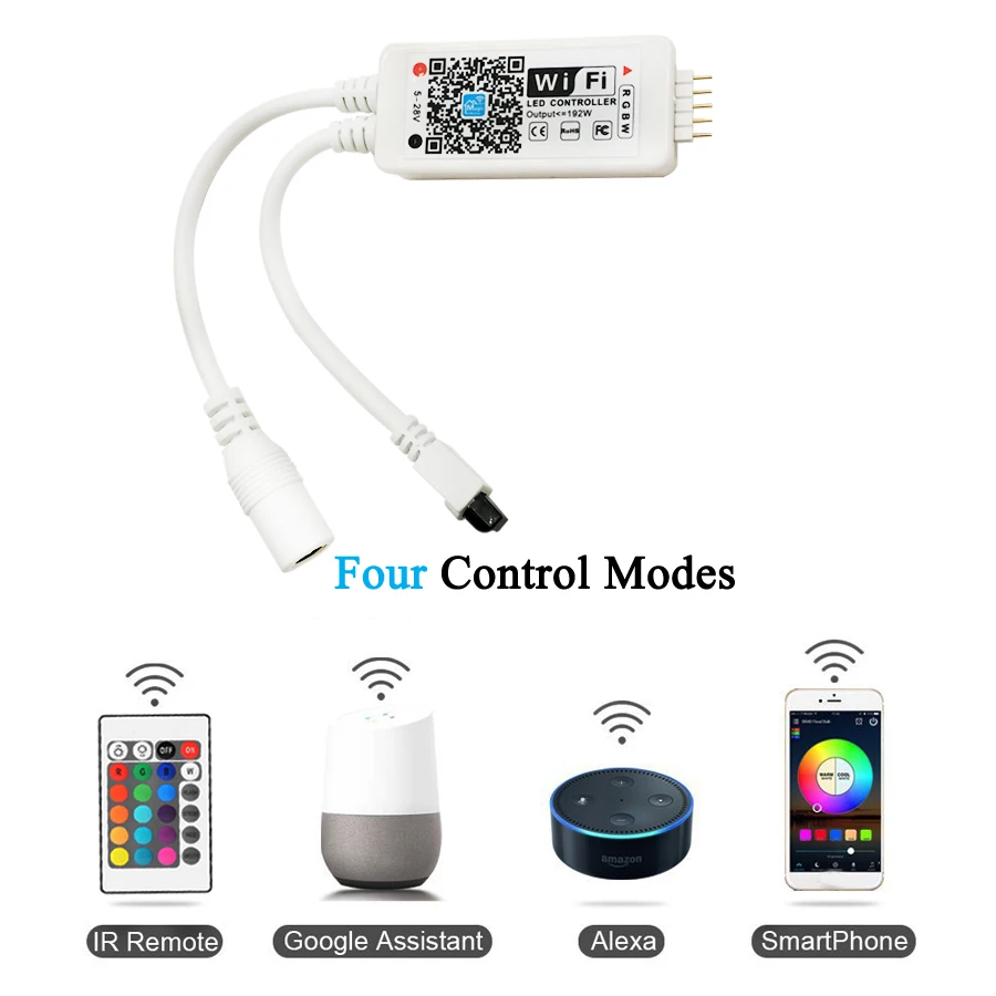 DC 5 28 В WI FI контроллер SMD 5050 RGBW RGBWW Светодиодные ленты свет смартфон и режим таймера