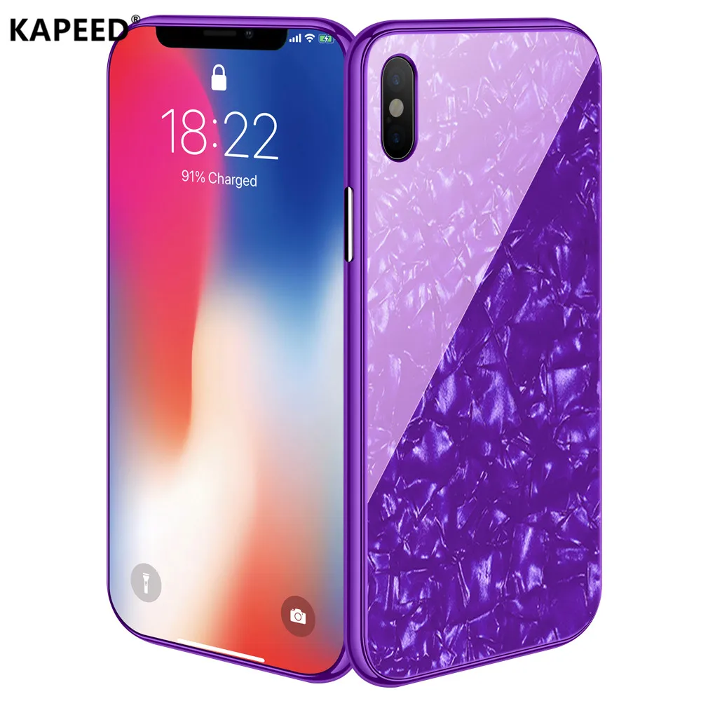 Magnetic Marbling Case For Iphone X XR XS Max Luxury Toughened Glass Hard PC Bakc Cover Coque Fundas | Мобильные телефоны и