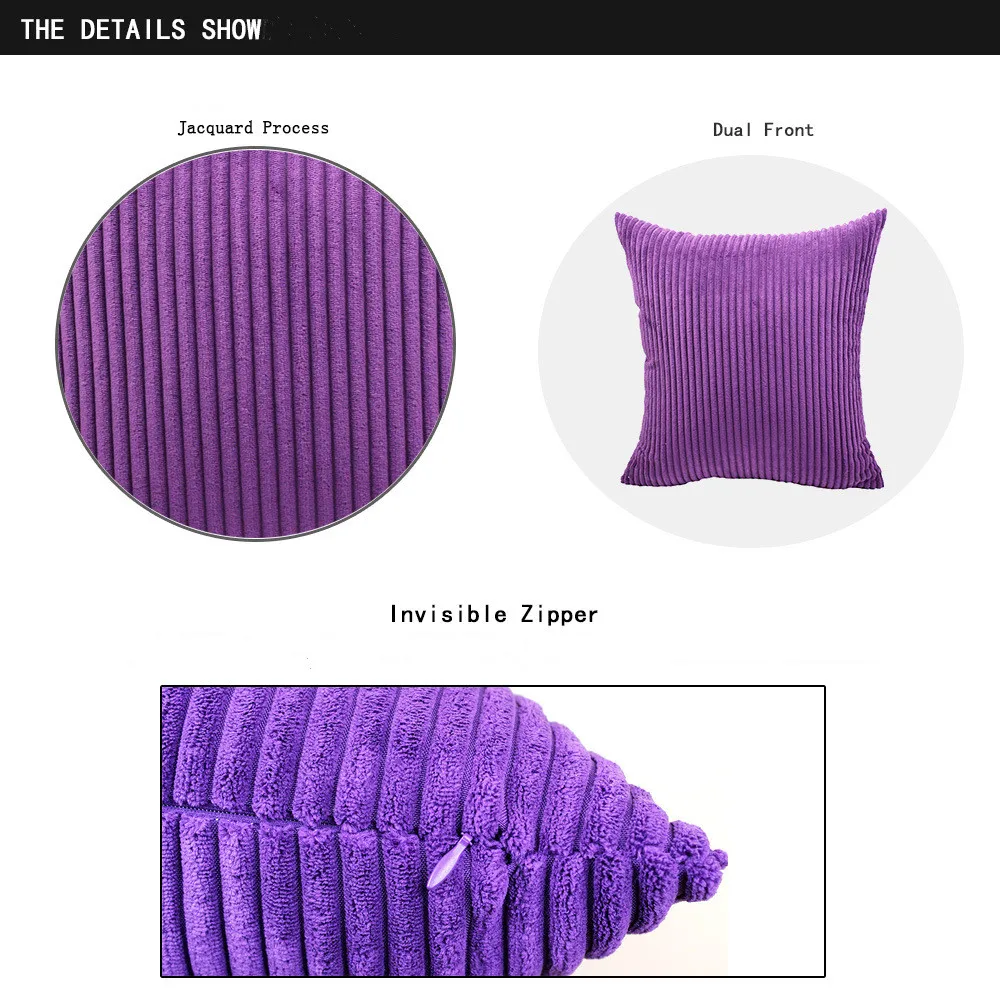 Модная декоративная подушка Вельветовая однотонная наволочка скандинавский