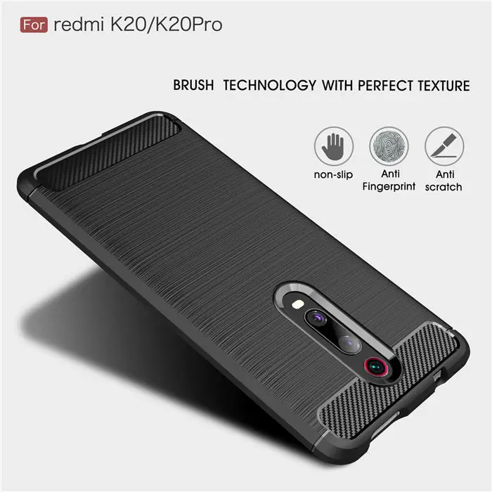Чехол из углеродного волокна для Xiaomi Redmi K20 Pro Note7 ударопрочный защитный чехол Mi 9T 7