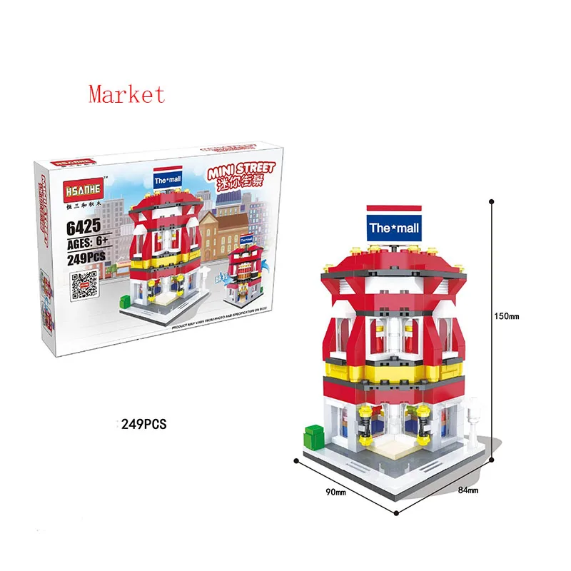 249 шт ретро уличный вид Европейская Архитектура торговый центр 3D модель