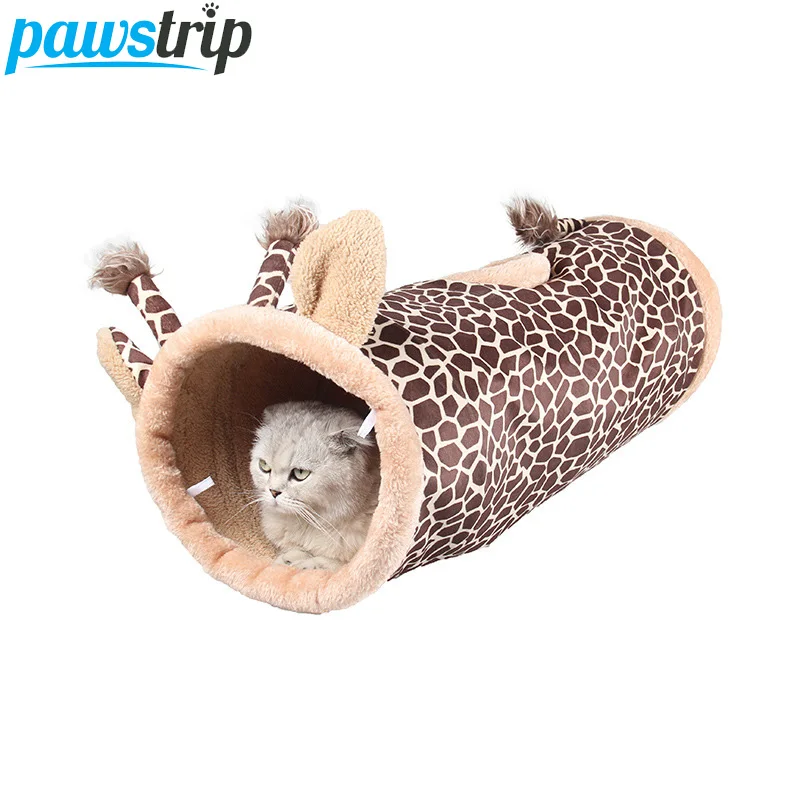 Pawstrip, 3 цвета, мультяшная кошка, туннель, зимняя кошка, кровать, домик, кольцо, бумажные интерактивные игрушки для кошек, Флисовая теплая маленькая собачья кровать, 70*24 см