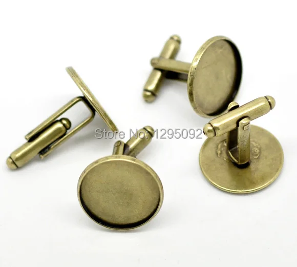250 шт запонки круг камея кабошон установка бронза тон 26 x 20 mm ( Fit 18 мм )|cufflinks cuff