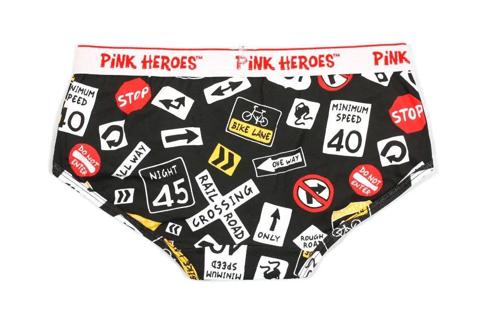 4 шт./лот Pink Heroes высокого качества нижнее белье из хлопка, Для женщин нижнее белье с рисунком из мультфильма с принтом сексуальные трусики для женщин модные милые Для женщин трусы-шорты