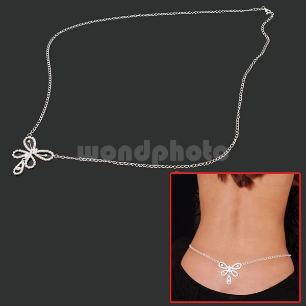 Hot Sexy Rhinestone Butterfly Bikini Body Waist Belly Chain Link Jewelry Gift |
