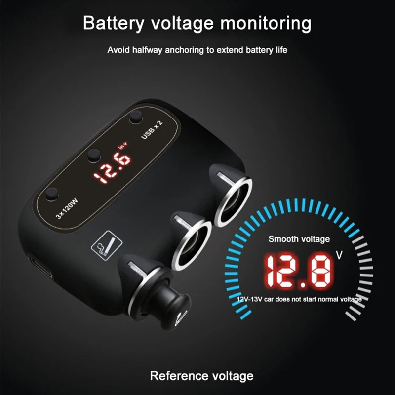 Veecle 2 USB Порты и разъёмы 3 Way 2.4A светодиодный Автомобильный Разветвитель