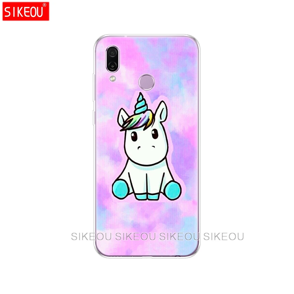 61033 Силиконовый чехол для huawei Honor Play 6,3 ''декоративными рисунками из силикона и мягкого Задняя накладка чехла из ТПУ для huawei Honor Play Защищает Корпус чехол бампер - Цвет: 61033