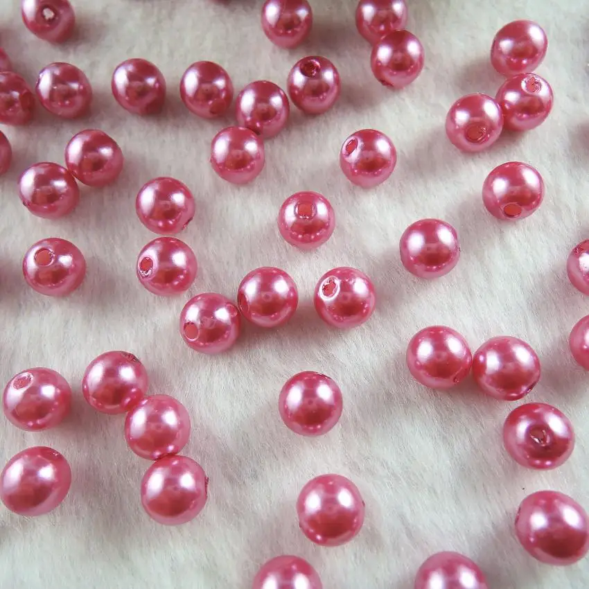 5 размеров бусины из АБС-пластика имитация жемчуга оптовая продажа круглые