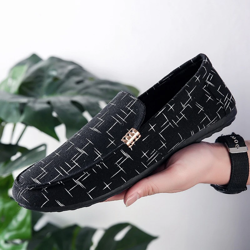 

Летняя мужская обувь светильник мужская повседневная обувь парусиновая Молодежная дышащая обувь; Мужские лоферы; Модная мягкая женская об...