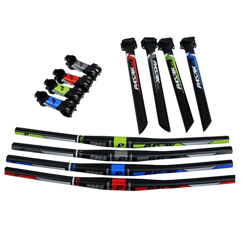 PASAK руль для велосипеда из алюминиевого сплава набор 3K прямой + стержень