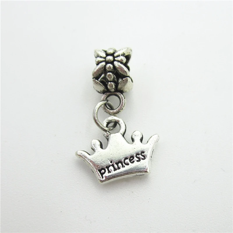 Оптовая продажа 100 шт./партия подвески в виде короны принцессы с