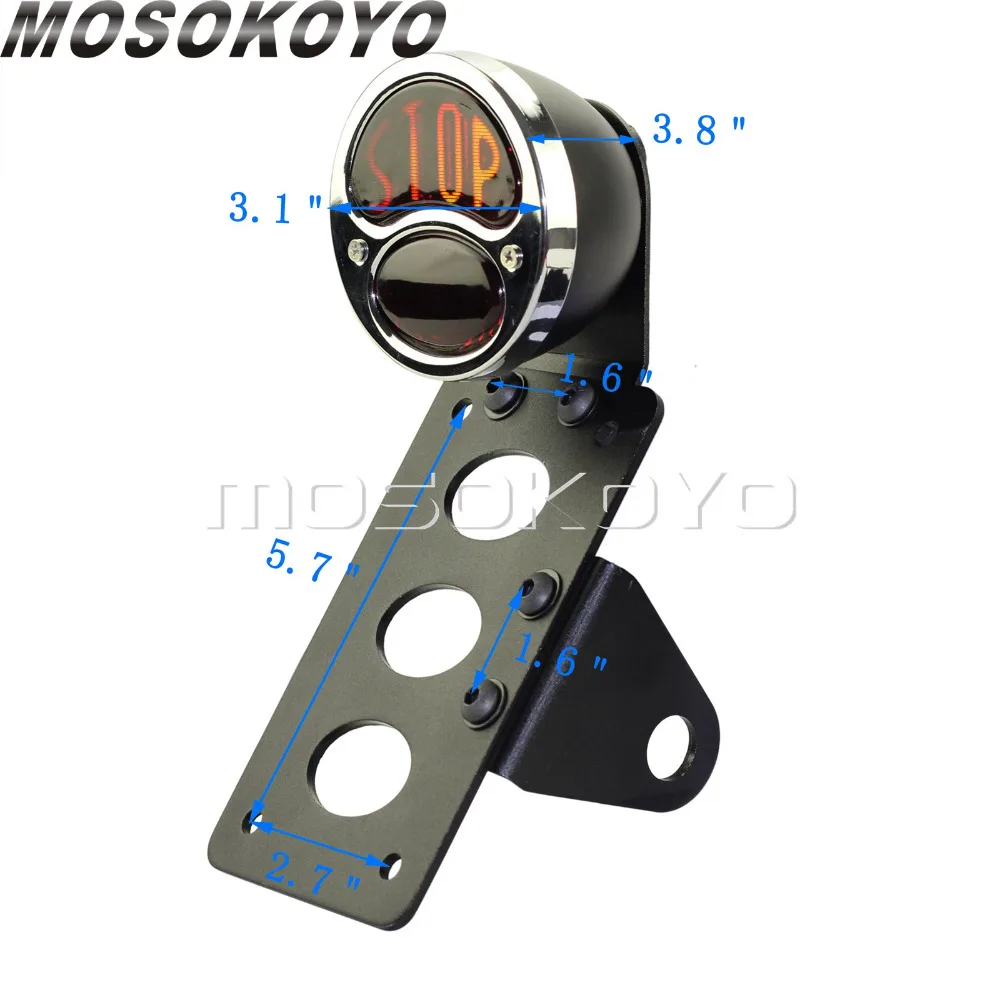 Винтажный Ретро Стоп задний фонарь 3/4 &quotоси Боковое крепление номерные знаки