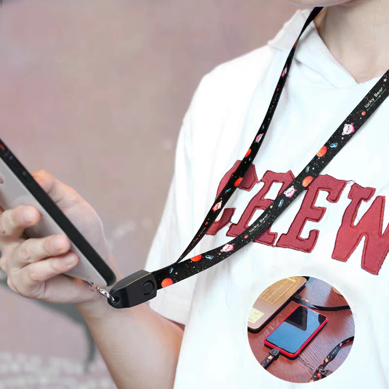 USB сотовый мобильный телефон шнурок на шею для камеры со съемным