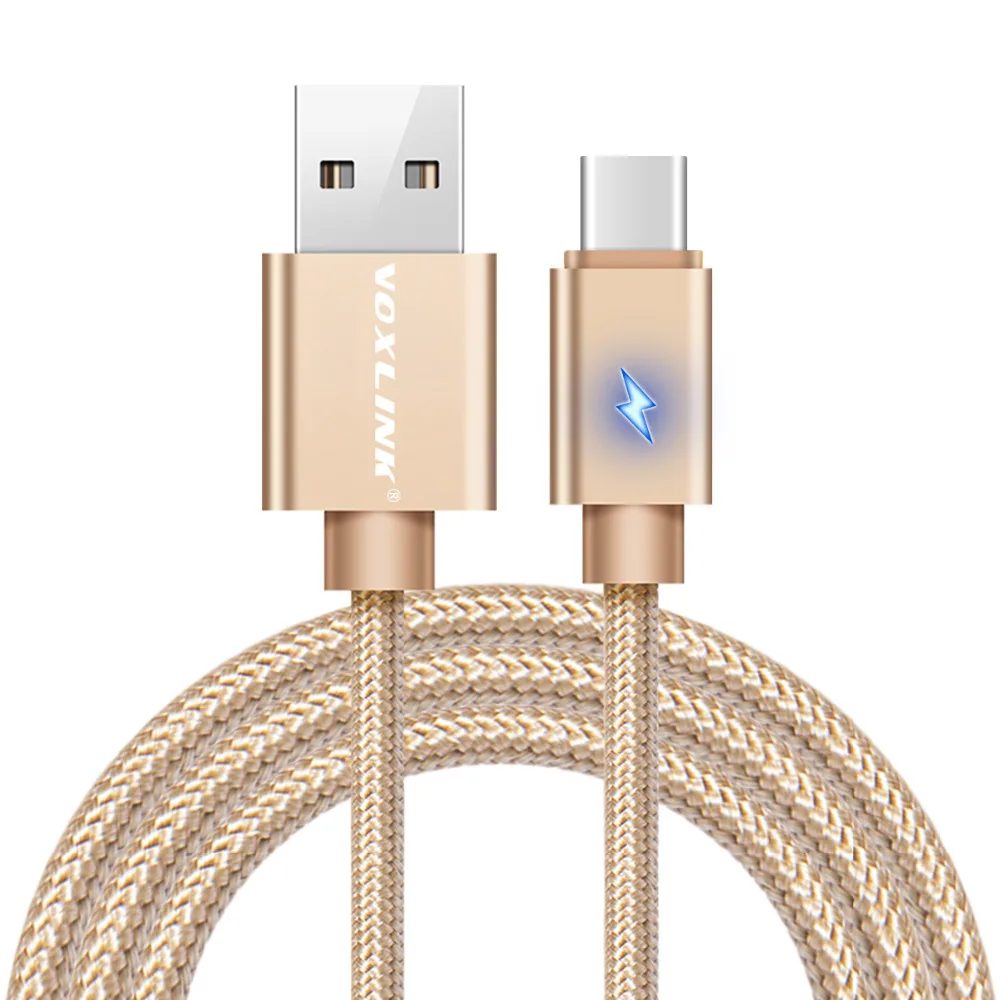 VOXLINK usb type C кабель 2.4A USB C кабель передачи данных для быстрой зарядки для MacBook Xiaomi Mi4C Mi5 Oneplus 2 huawei Letv usb type-c кабель