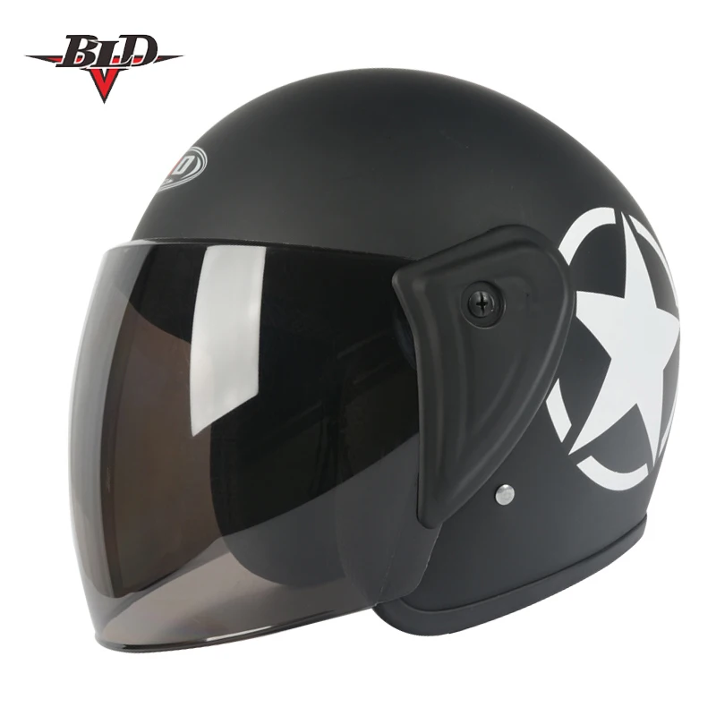 Мужской женский мужской мотоциклетный шлем с полуоткрытым лицом велосипедный 56