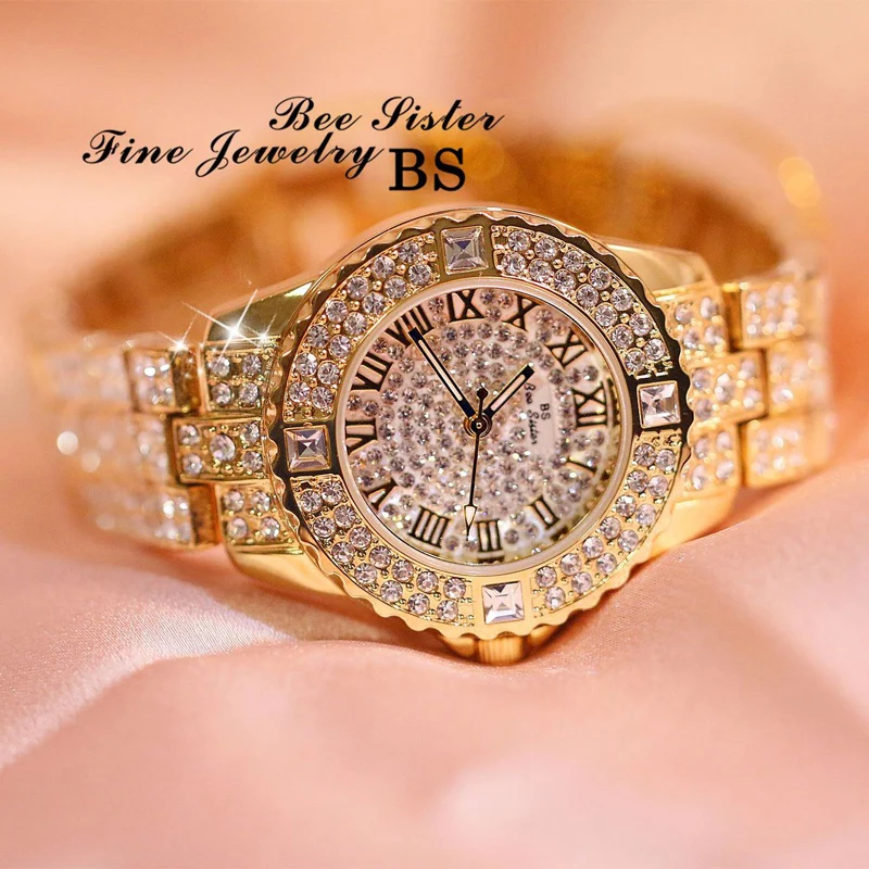 Montres femme BS повседневные женские часы брендовые роскошные с бриллиантами Женские