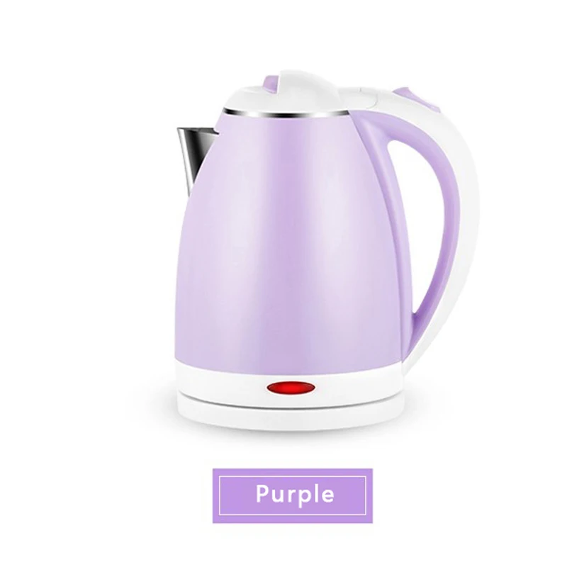 Purple Электрический чайник из нержавеющей стали 1500 л, Вт, автоматическое отключение, быстрый нагрев горячей воды, котел для заваривания чая, нагреватель, ЕС, США, вилка - Цвет: Purple