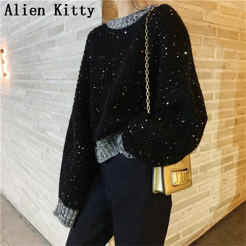 Alien Kitty New Winter Starry Sky Style High Quality Lazy Warm Sweater Sweet Outwear Pullover Fresh Elegant Stylish Free | Женская
