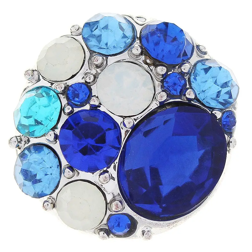 

Jayna Lee 20mm Blue Crystal Ginger Snap Charm Pops Fit Snaps Interchangeable Jewelry for women men gifts GJS1006