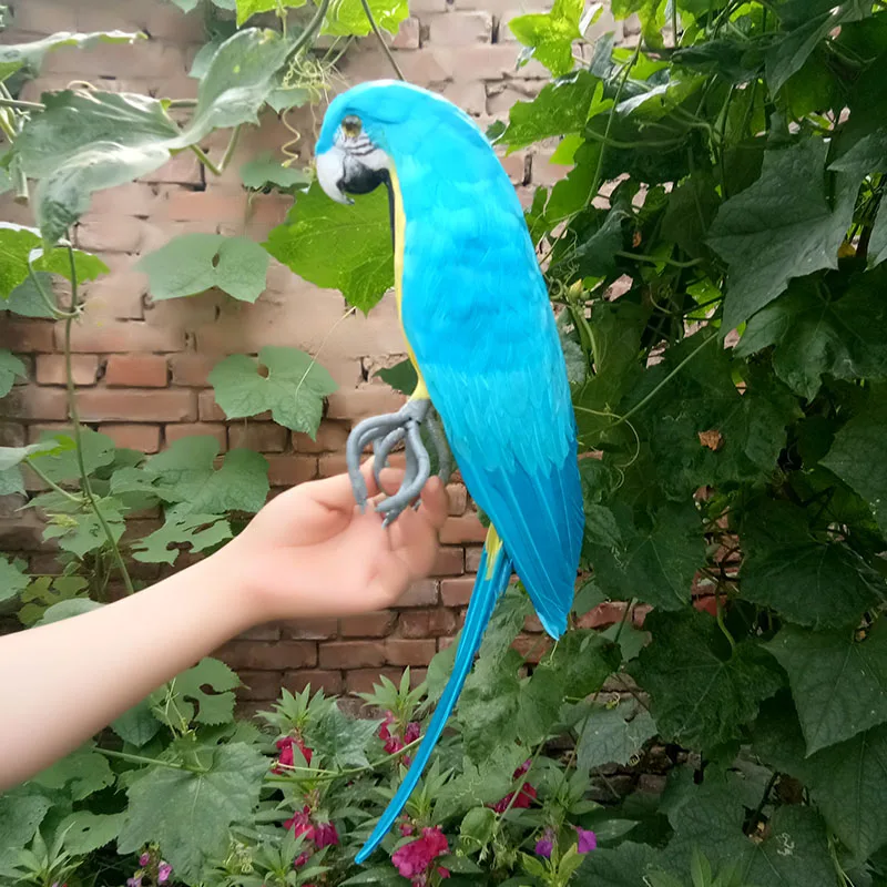 large 45cm blue Macaw bird model foam&feathers simulation parrot bird handicraft home garden decoration gift p0247