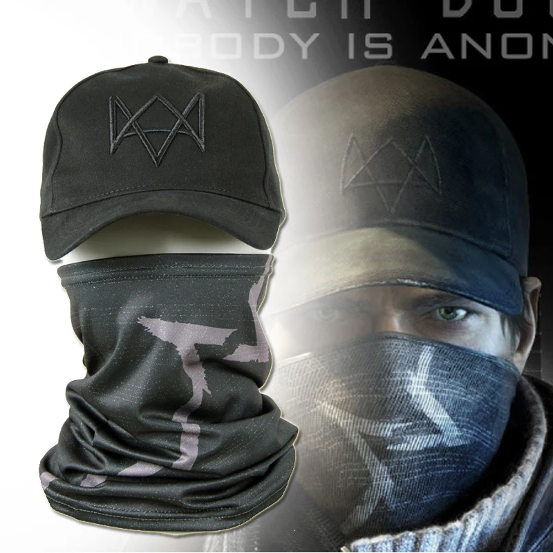 

Watch Dogs Face MASK + CAP Hat Aiden Pearce Costume Cosplay Scarf Top Sale