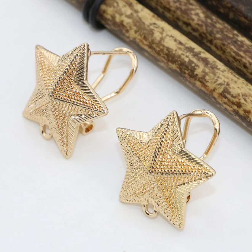 Новое поступление 22 мм серьги-гвоздики со звездой высокое качество матовый