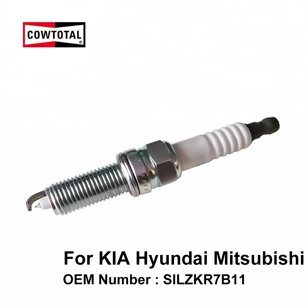 Cowtoвсего иридиевая Свеча зажигания для KIA Rio Carens Venga Sorento hyundai Sonata Veloster Santa Fe Genesis SILZKR7B11(упаковка из 4
