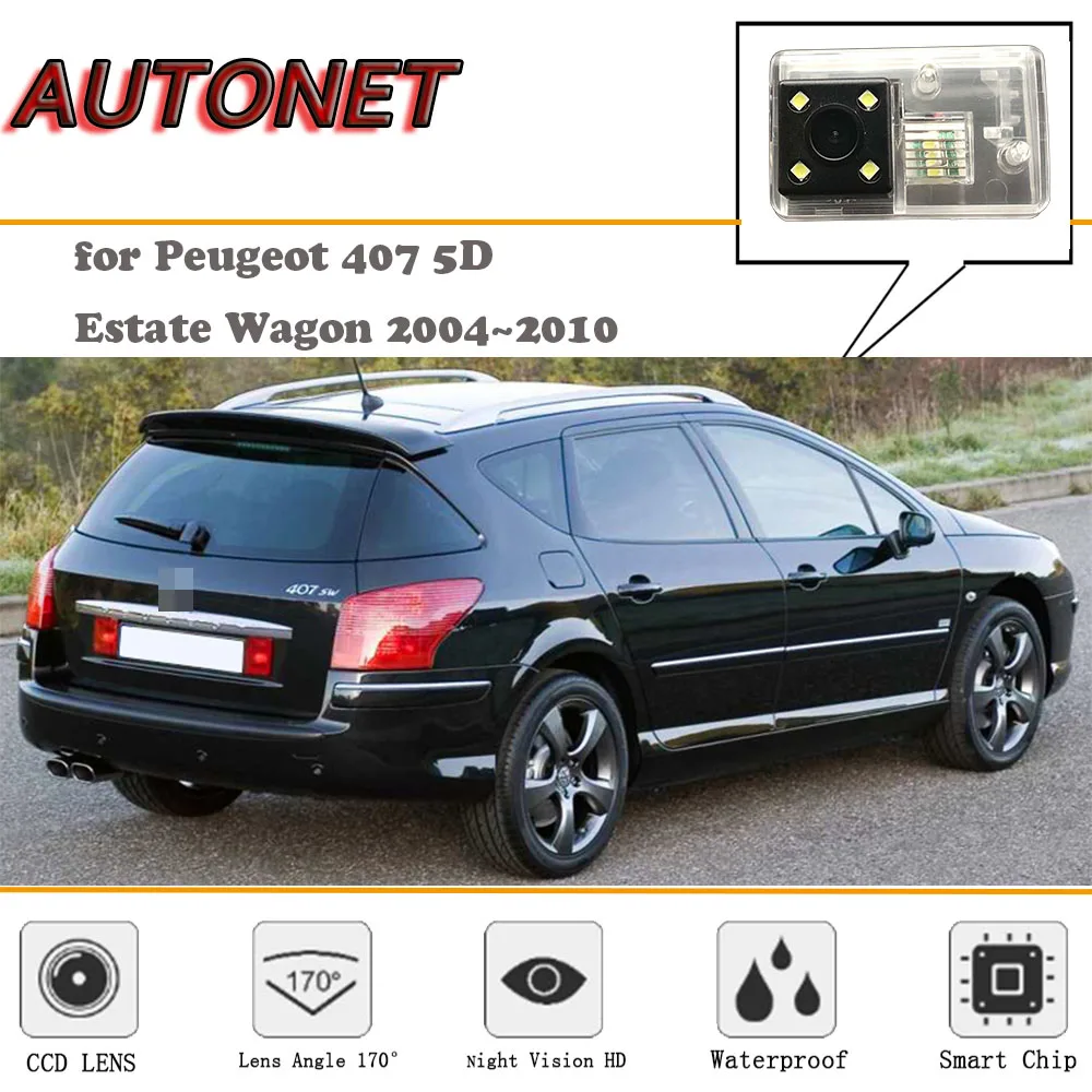 Запасная камера заднего вида для Peugeot 407 SW 2004 ~ 2010/камера ночного видения/номерного