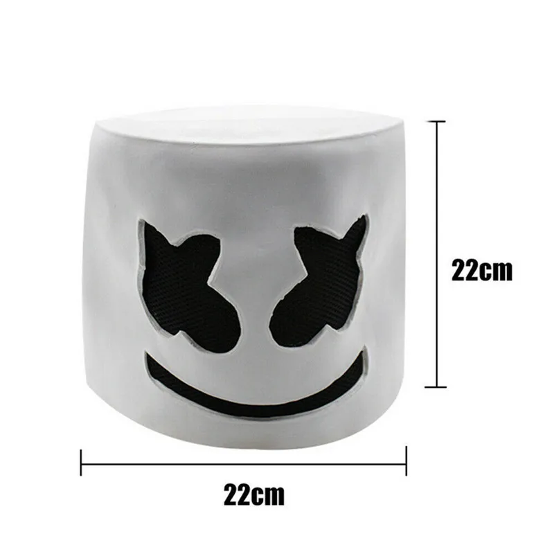 DJ Marshmello маска шлем на всю голову Электрический светодиодный Хэллоуин косплей бар